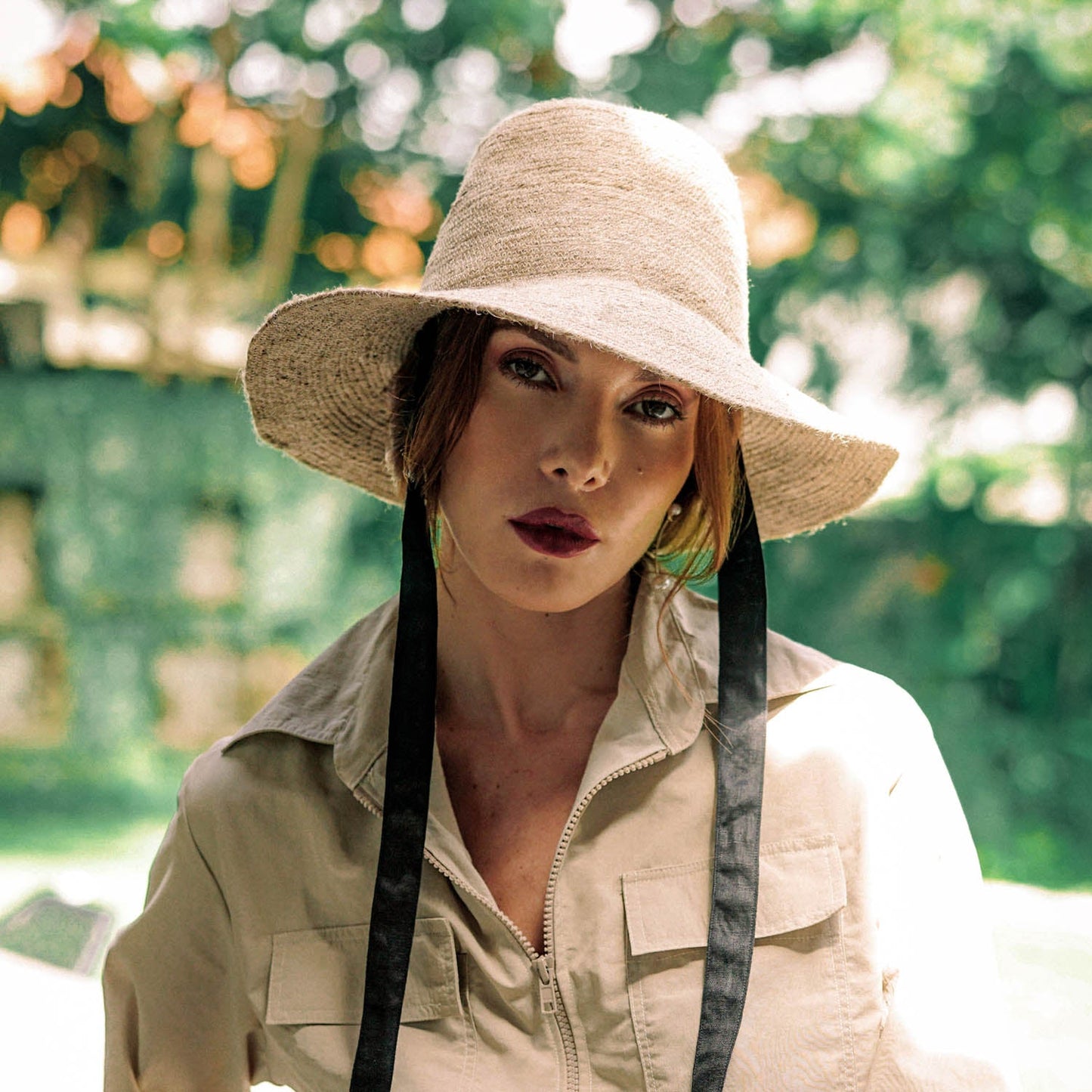 MEG Jute Straw Hat In Light Beige